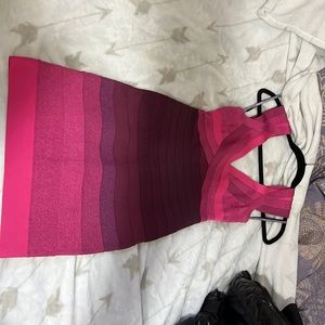 Hot pink Herve leger dress